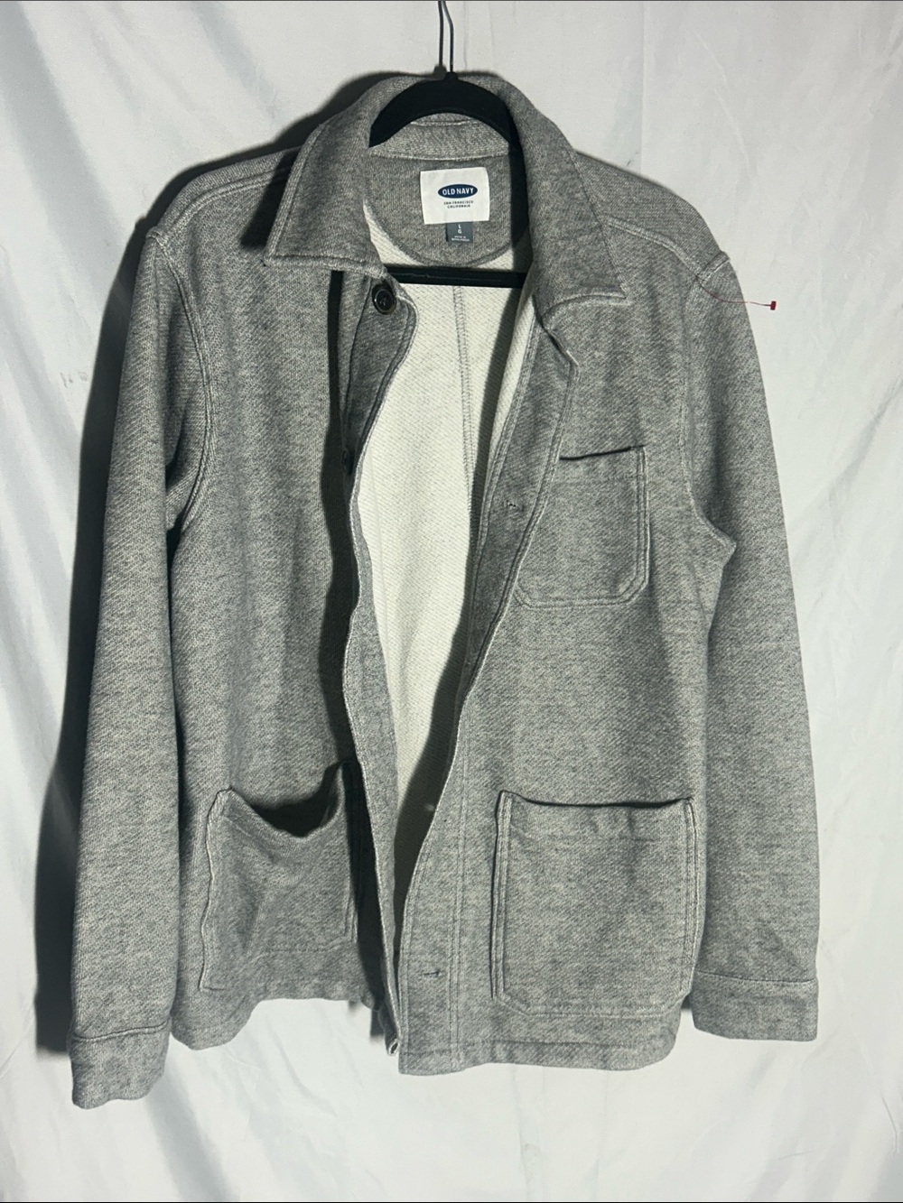 Old Navy Heather Gray Knit Jacket with Pockets